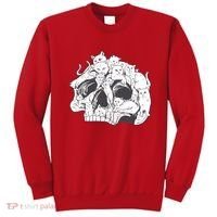 Skull Head With Cats Sweatshirt thumb 0