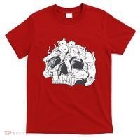 Skull Head With Cats T-Shirt thumb 0