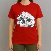 Skull Head With Cats T-Shirt thumb 4