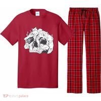 Skull Head With Cats Pajama Set thumb 0
