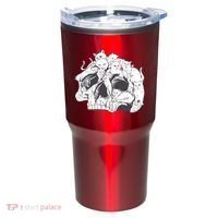 Skull Head With Cats Tumbler thumb 0