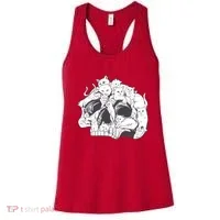 Skull Head With Cats Women's Tank Top thumb 0