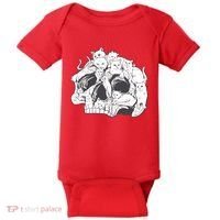 Skull Head With Cats Baby Bodysuit thumb 0