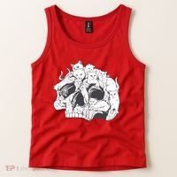 Skull Head With Cats Tank Top thumb 2