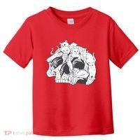 Skull Head With Cats Toddler T-Shirt thumb 0