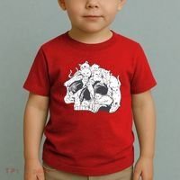 Skull Head With Cats Toddler T-Shirt thumb 2