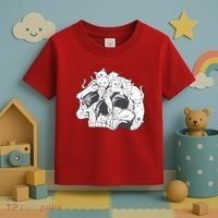 Skull Head With Cats Toddler T-Shirt thumb 3