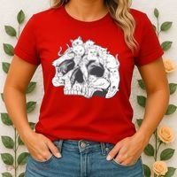 Skull Head With Cats Women's T-Shirt thumb 2