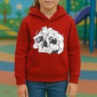 Skull Head With Cats Kids Hoodie thumb 3