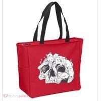 Skull Head With Cats Tote Bag thumb 2