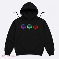Skull Icons With Headphones Hoodie thumb 0