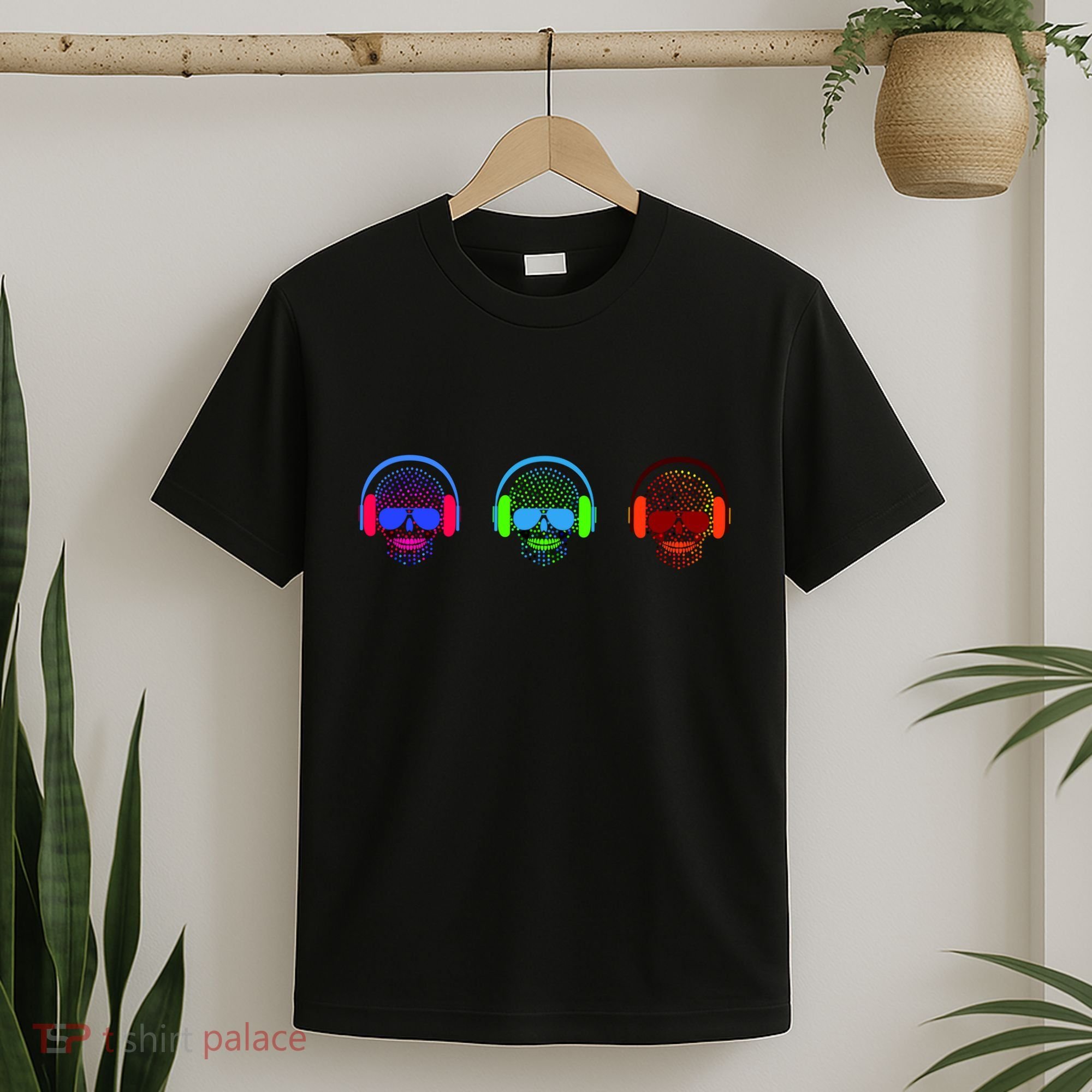 Skull Icons With Headphones T-Shirt