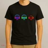 Skull Icons With Headphones T-Shirt thumb 3