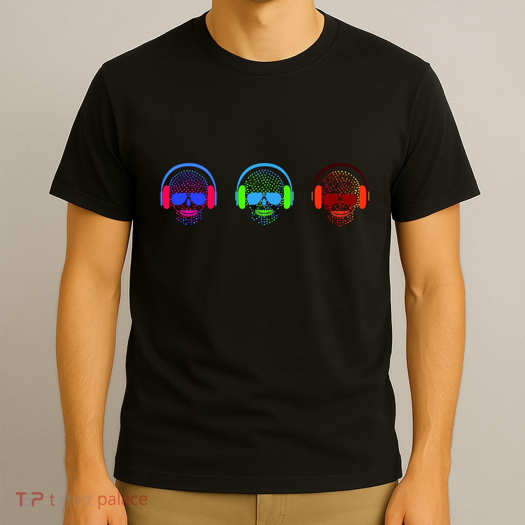 Skull Icons With Headphones T-Shirt