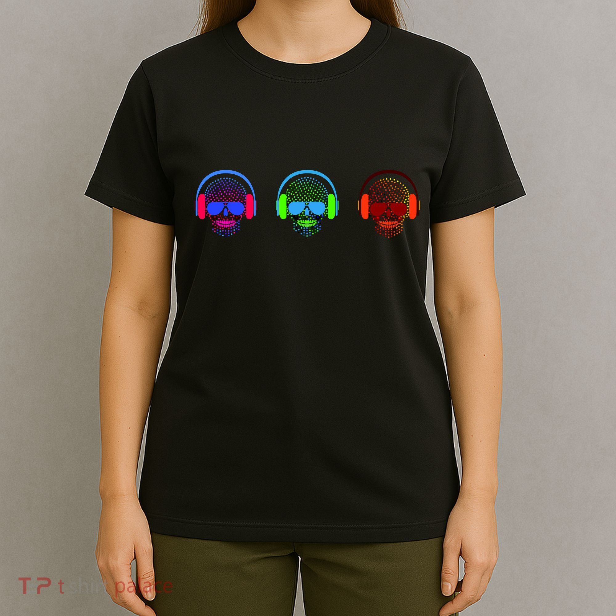 Skull Icons With Headphones T-Shirt