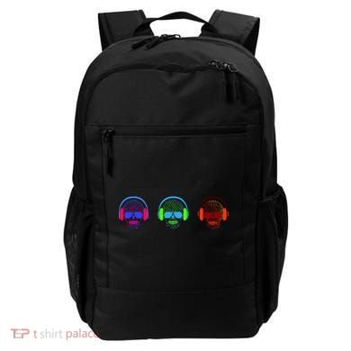 Skull Icons With Headphones Backpack