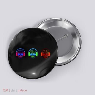 Skull Icons With Headphones Button