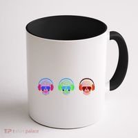 Skull Icons With Headphones Coffee Mug thumb 1