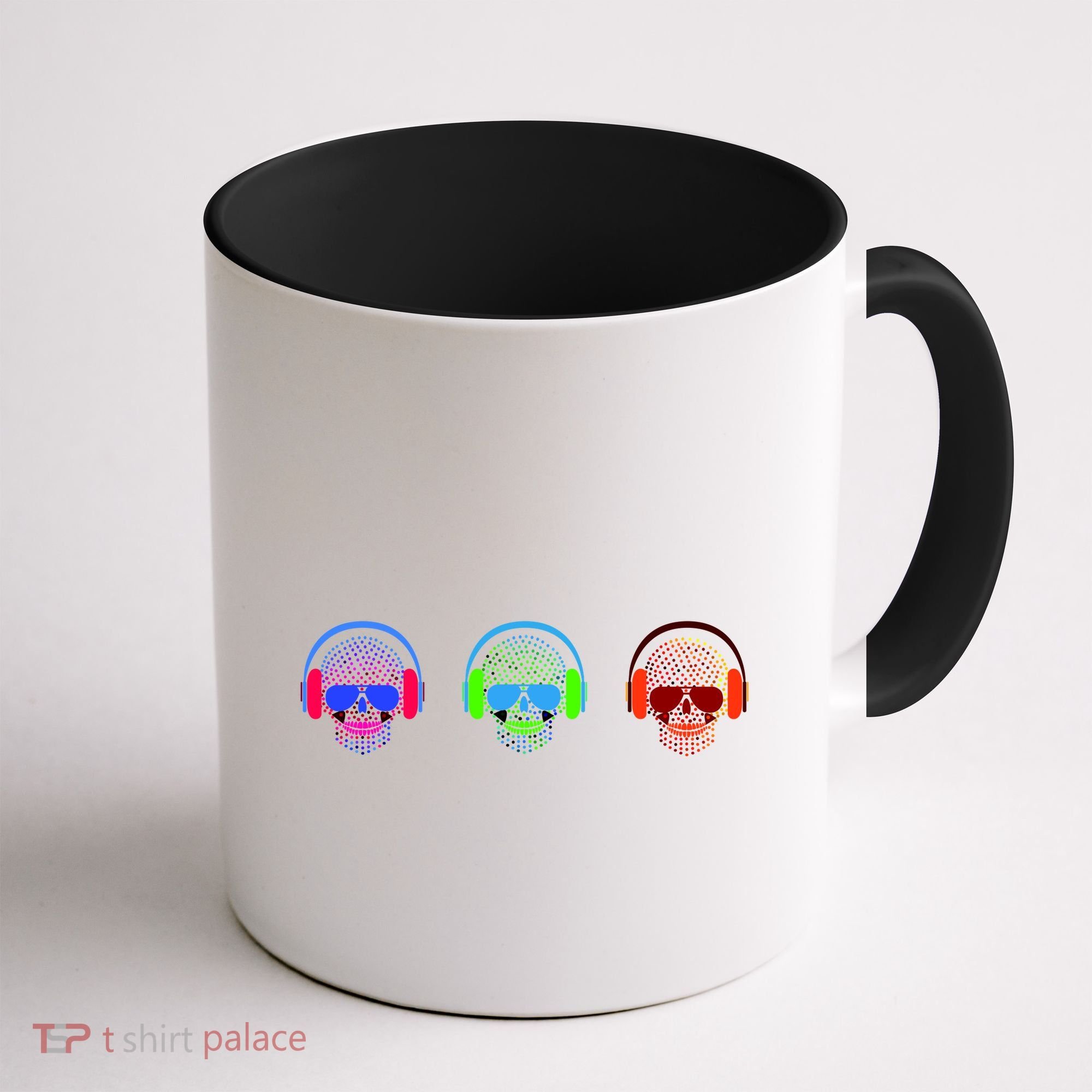 Skull Icons With Headphones Coffee Mug