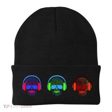 Skull Icons With Headphones Beanie