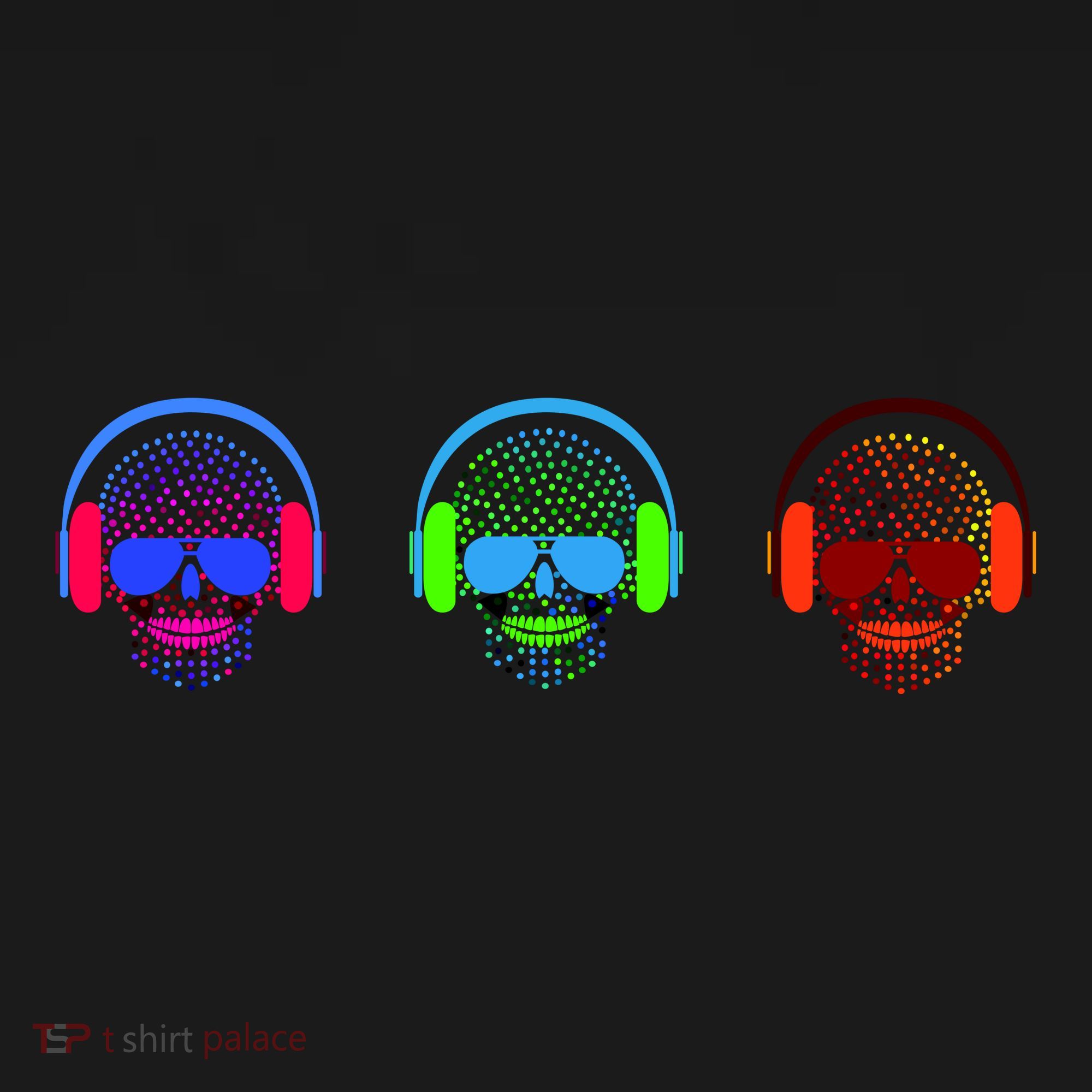 Skull Icons With Headphones Women's Hoodie