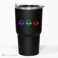 Skull Icons With Headphones Tumbler thumb 0