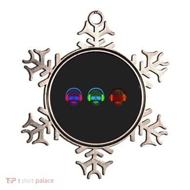 Skull Icons With Headphones Ornament