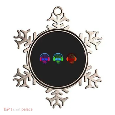 Skull Icons With Headphones Ornament