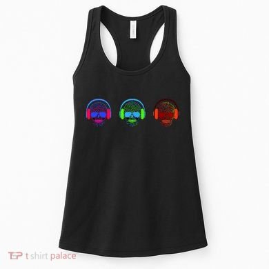 Skull Icons With Headphones Women's Tank Top