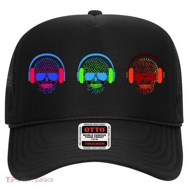 Skull Icons With Headphones Hat