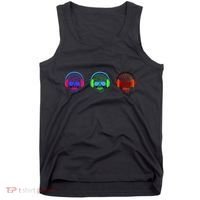 Skull Icons With Headphones Tank Top thumb 0