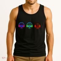 Skull Icons With Headphones Tank Top thumb 3