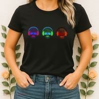 Skull Icons With Headphones Women's T-Shirt thumb 2