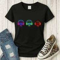 Skull Icons With Headphones Women's T-Shirt thumb 3