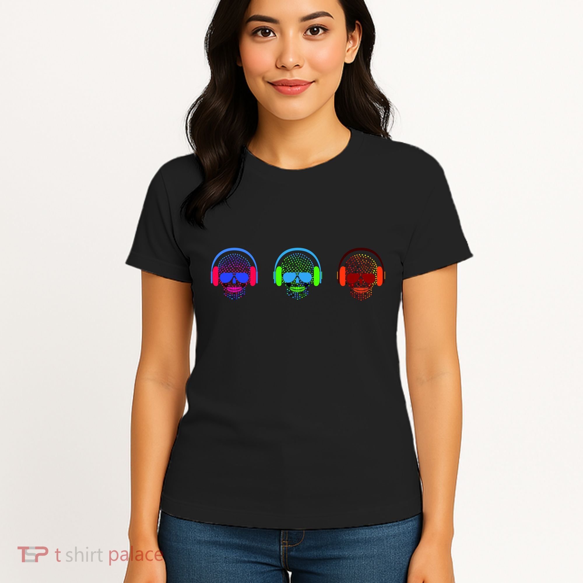 Skull Icons With Headphones Women's T-Shirt