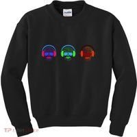 Skull Icons With Headphones Kids Sweatshirt thumb 0