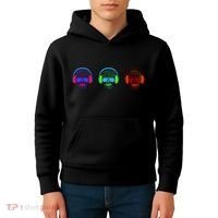 Skull Icons With Headphones Kids Hoodie thumb 4