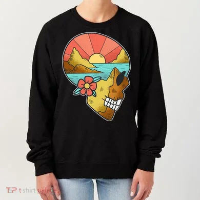 Skull Landscape Sunset Women's Sweatshirt