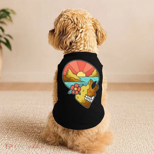 Skull Landscape Sunset Doggie Tank