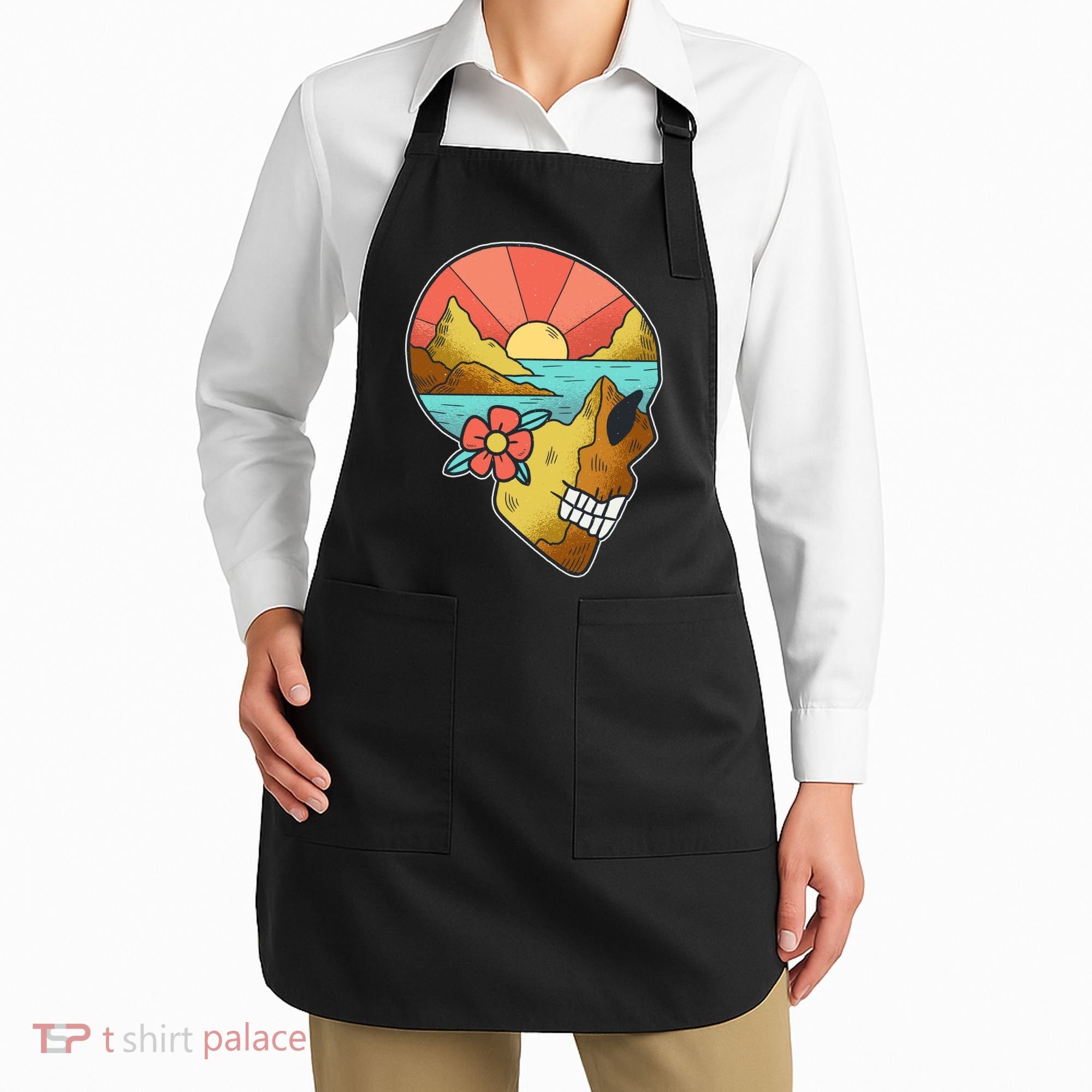 Skull Landscape Sunset Apron