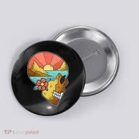 Skull Landscape Sunset Button thumb 0