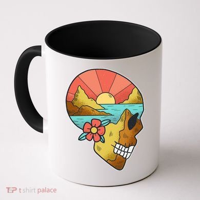 Skull Landscape Sunset Coffee Mug