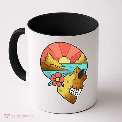 Skull Landscape Sunset Coffee Mug