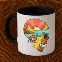 Skull Landscape Sunset Coffee Mug thumb 2