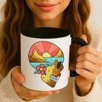 Skull Landscape Sunset Coffee Mug thumb 3