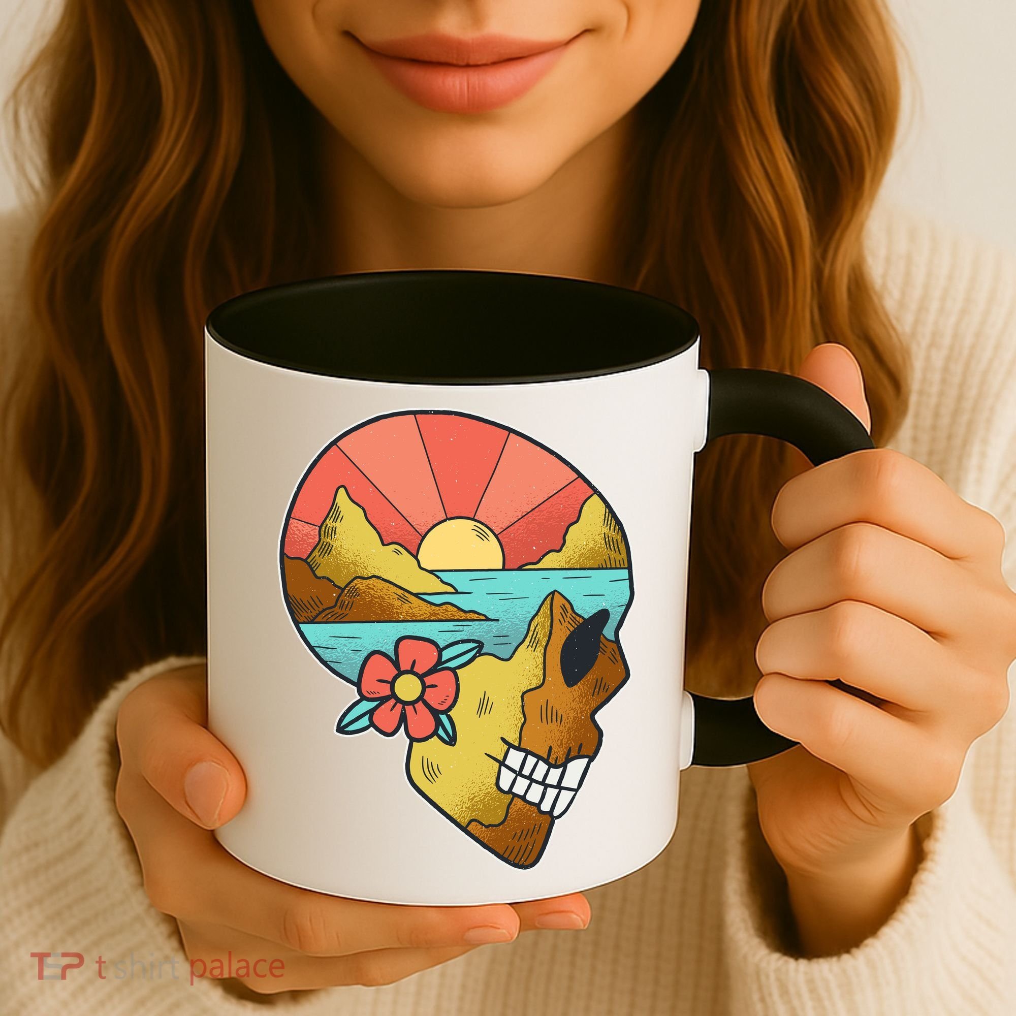 Skull Landscape Sunset Coffee Mug