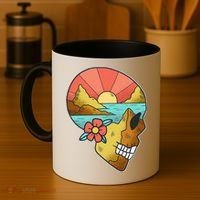 Skull Landscape Sunset Coffee Mug thumb 4