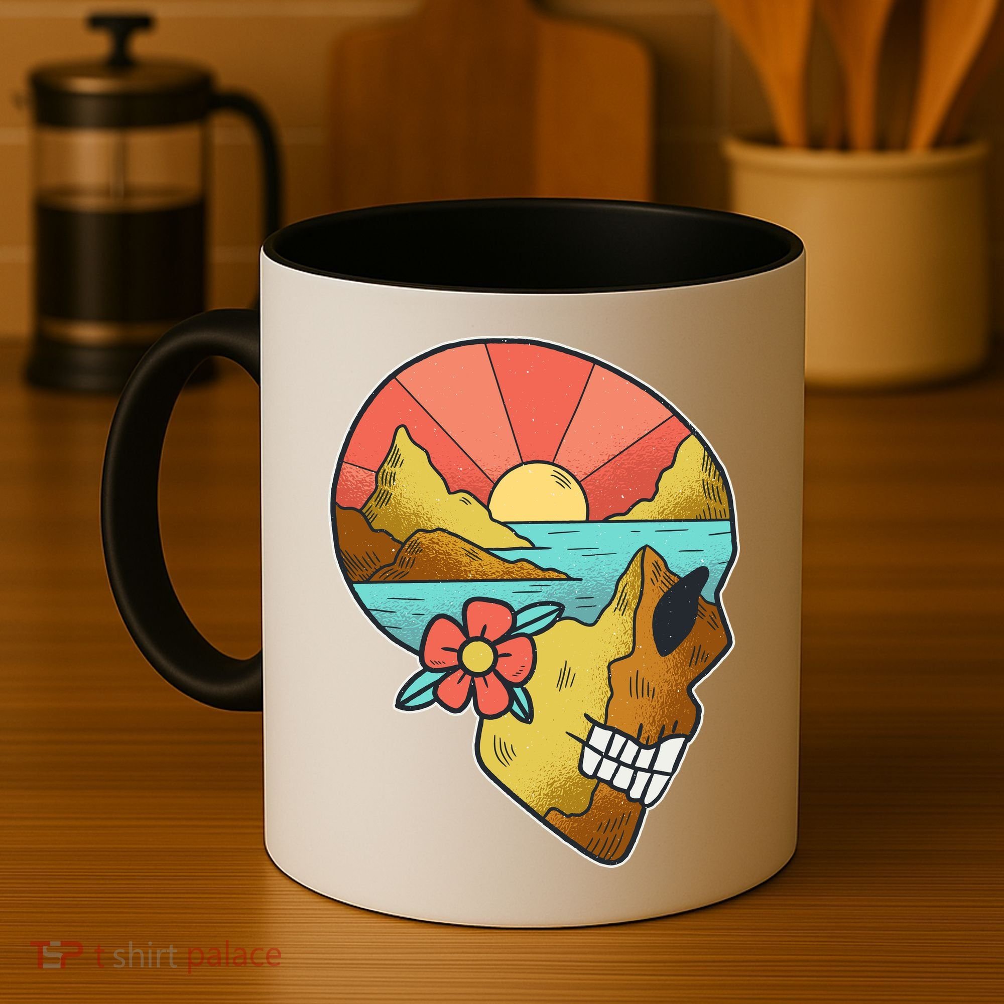 Skull Landscape Sunset Coffee Mug