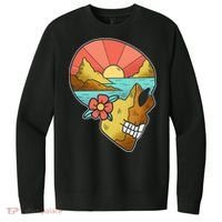 Skull Landscape Sunset V.I.T. Fleece Crew Sweatshirt thumb 0
