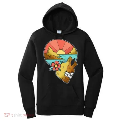 Skull Landscape Sunset Women's Hoodie
